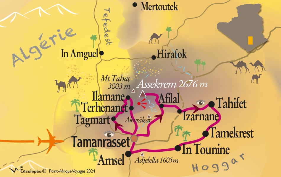 Itinéraire Hoggar et Assekrem en 4x4 | Aventure Algerie Tamanrasset - Point-Afrique