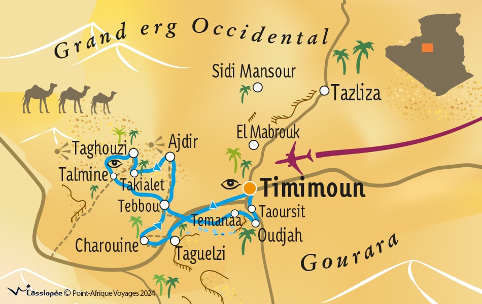 Itinéraire Gourara en 4x4 Timimoun | Erg Occidental Algérie - Point-Afrique 2024
